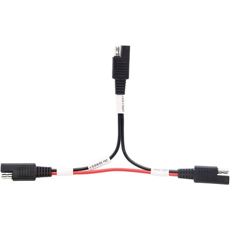 AAOTOKK SAE Y Splitter Connector Cable SAE 1 to 2 SAE DC Power Charger Automotive Extension Cable 2 Pin Quick Connect Disconnect Plug SAE Connector 16Awg Wire for Solar Panel Charging 0.6M/2ft AAOTOKK SAE Y Splitter Connector Cable SAE 1 to 2 SAE DC Power Charger Automotive Extension Cable 2 Pin Quick Connect Disconnect Plug SAE Connector 16Awg Wire for Solar Panel Charging 0.6M/2ft